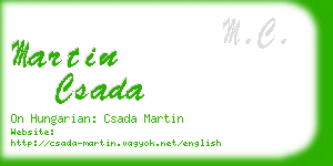 martin csada business card